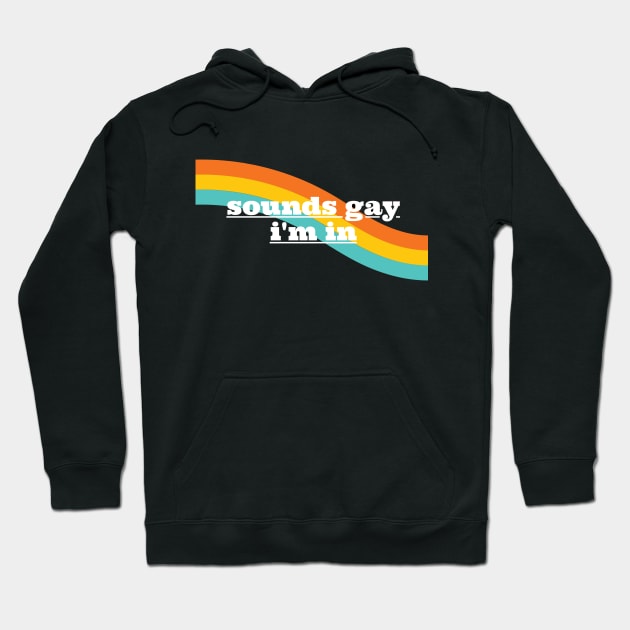 Sounds Gay I'm In - Rainbow Hoodie by applebubble
